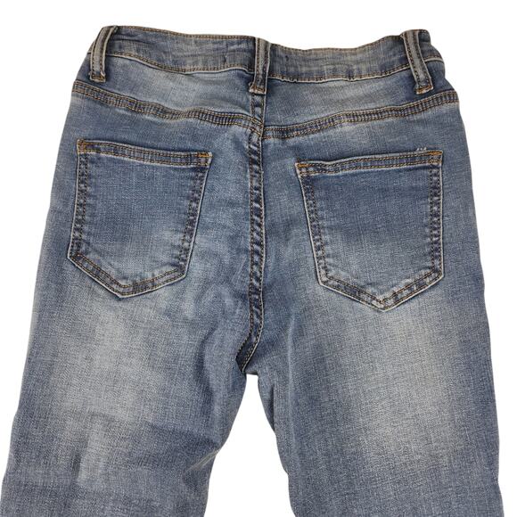 Fashion Nova Jeans Womens 26 1 Ripped Destroyed Skinny Mid Rise Medium Wash - Picture 5 of 12